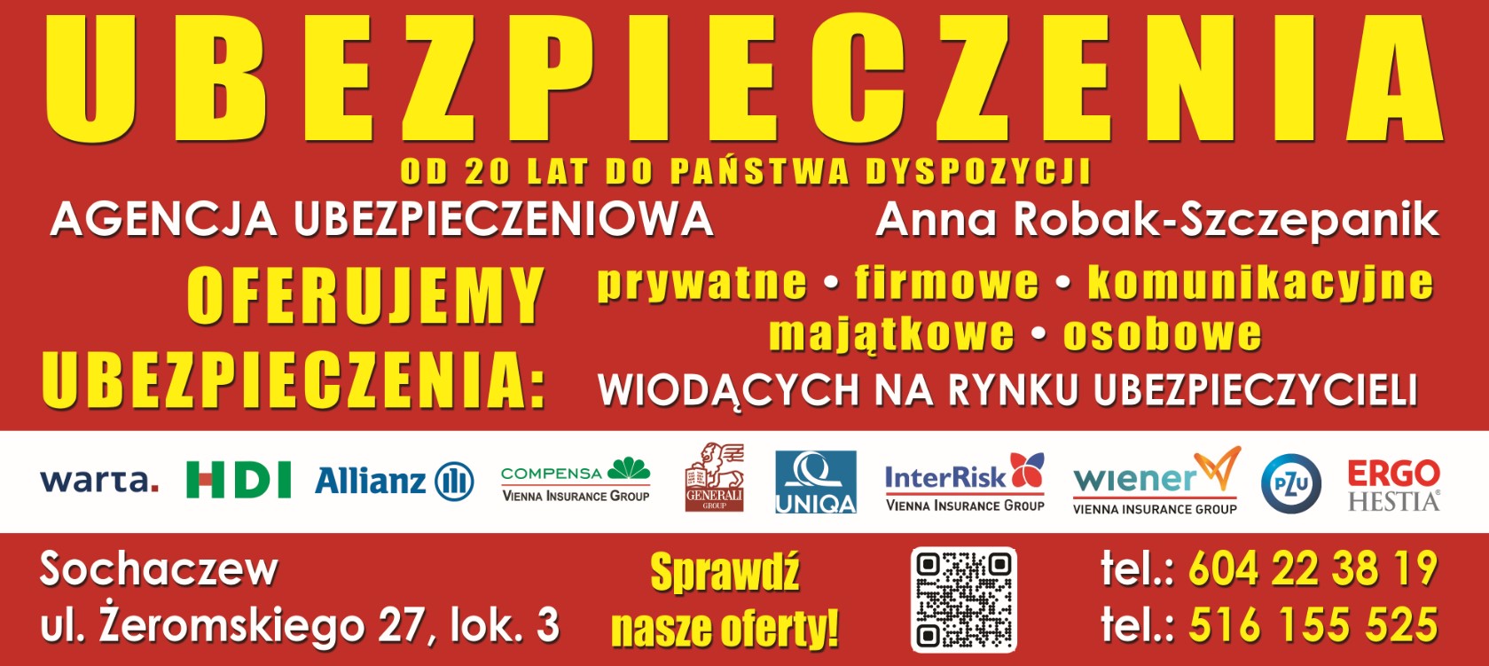 ubezpieczenia AC, OC, NNW SOCHACZEW
